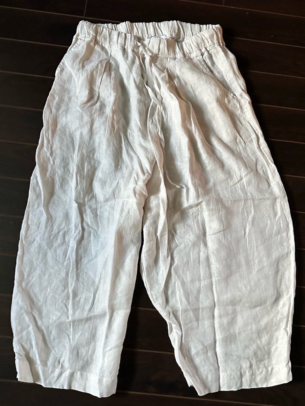 ANTHROPOLOGIE Velvet by Graham & Spencer 100% linen drawstring pants - M